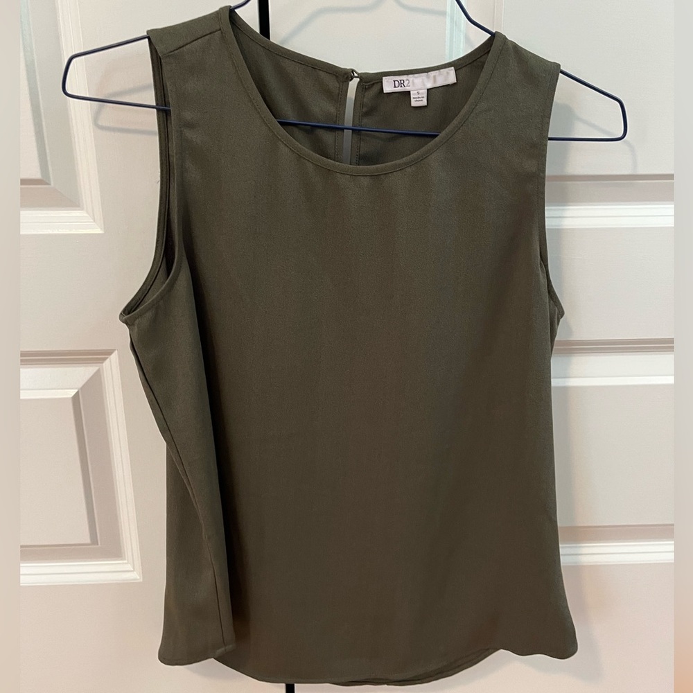 DR2 Olive green work or dress shirt S